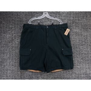 Duluth Trading Shorts Mens 42 Black Fire Hose Duck Canvas Cargo Workwear NWT